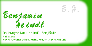 benjamin heindl business card